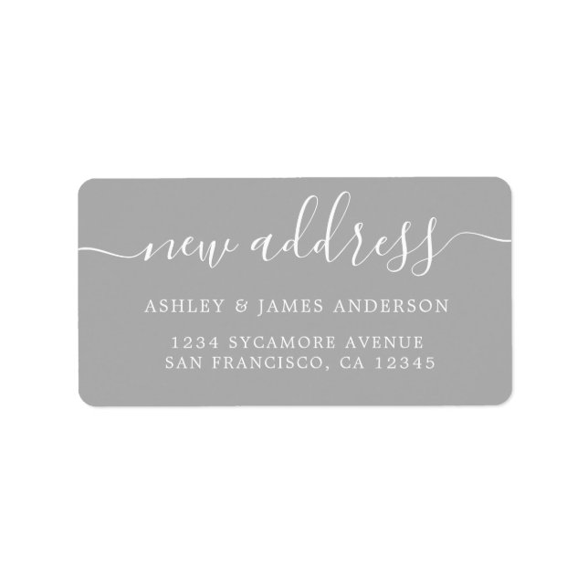 We've Moved Gray New Address label (Front)