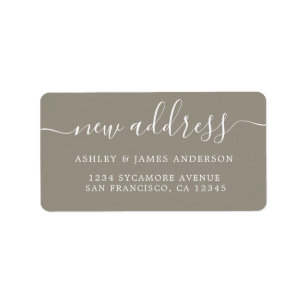 We've Moved Grey New Address label