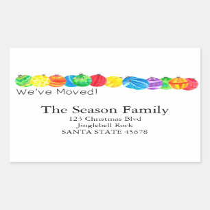 We've Moved handpainted watercolor label