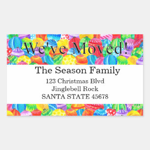 We've Moved  handpainted watercolor sticker