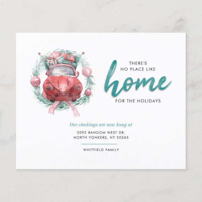 We've Moved Holiday Moving Announcement Postcard (Front)