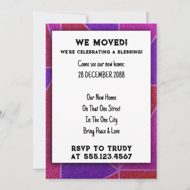 We've Moved Home Blessing New House Warming Party  Invitation (Front)