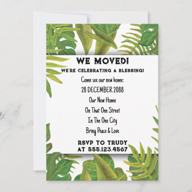 We've Moved Home Blessing New House Warming Party  Invitation (Front)