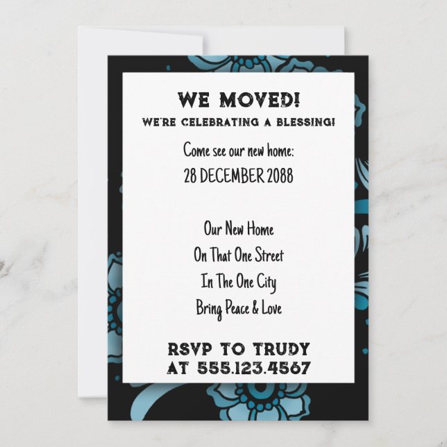 We've Moved Home Blessing New House Warming Party  Invitation (Front)