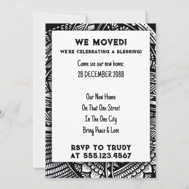 We've Moved Home Blessing New House Warming Party  Invitation (Front)