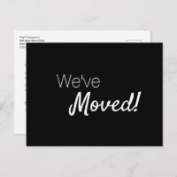 We've Moved home Modern Typography Custom Announce
