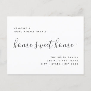 We've Moved Home Sweet Home Modern Calligraphy Postcard