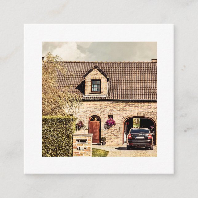 We've Moved House New Address Square Business Card (Front)