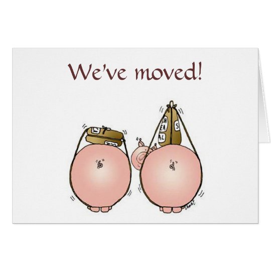 We've moved! Housewarming invitation. Card