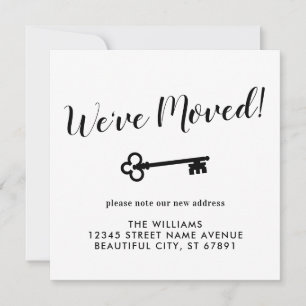 We've Moved Key New Home Address Stripe Moving Announcement