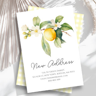 We've Moved Lemon Blossom New Address Card
