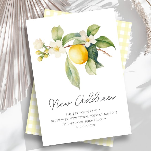 We've Moved | Lemon Blossom New Address  Card (Creator Uploaded)