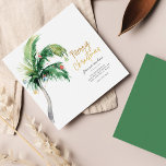 We've Moved Merry Christmas Moving Announcement<br><div class="desc">Christmas Holiday Coastal Moving Palm Tree Announcement you can easily customise by clicking the "Personalise" button. Add your custom message and names on the reverse side</div>