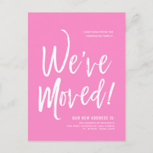 We've Moved   Minimal Taffy New Address Postcard