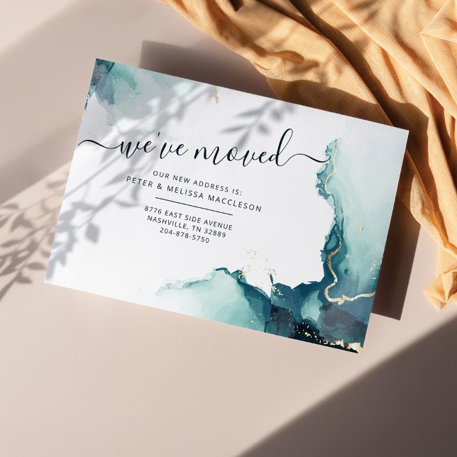 We've Moved Modern New Address Moving Announcement (We've Moved Change of Address Announcement Card)