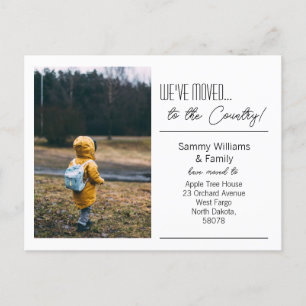 We've moved... Modern New Address Photo Announcement Postcard