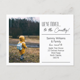 We've moved... Modern New Address Photo Announcement Postcard