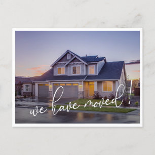 We've Moved Modern Photo Moving Announcement Postcard