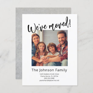 We've Moved Modern Stylish Family Photo Budget   Announcement