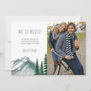 We've Moved Mountain Forest Photo Moving Announcement