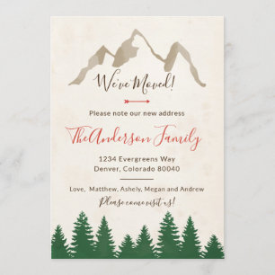 We've Moved Mountains Forest Invitation Card