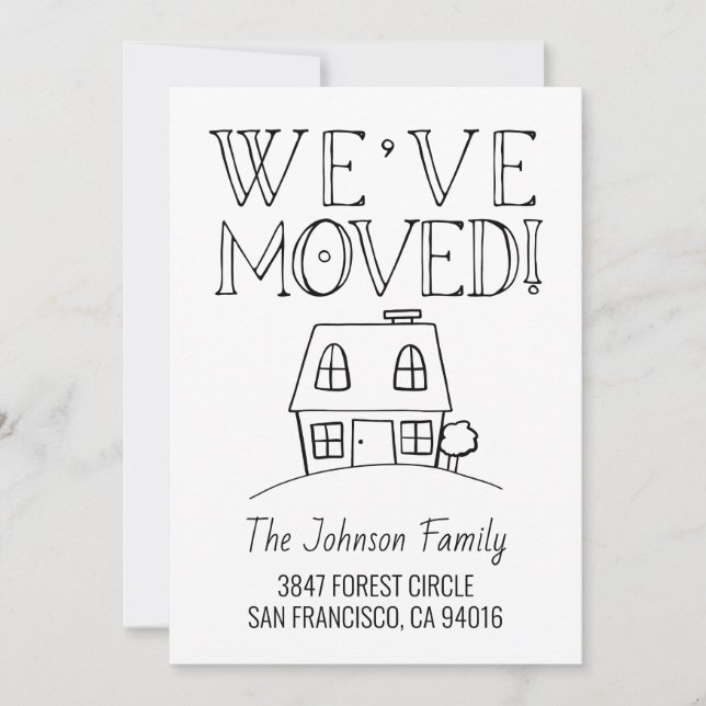 We've Moved Moving Announcement Card (Front)