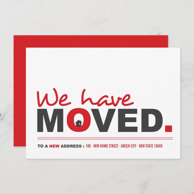 We've Moved Moving Announcement Housewarming Party (Front/Back)