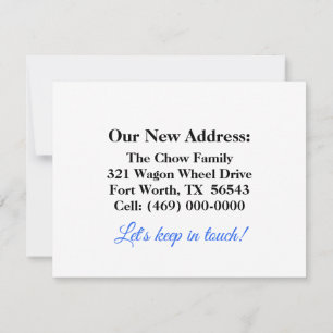 We've Moved Moving Announcement Note Card