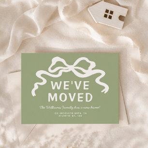 We've Moved Moving Announcement Sage Green Postcard