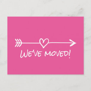 We've moved moving postcards for new address