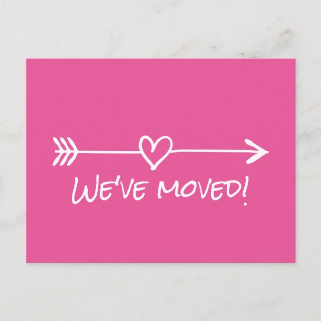 We've moved moving postcards for new address (Front)