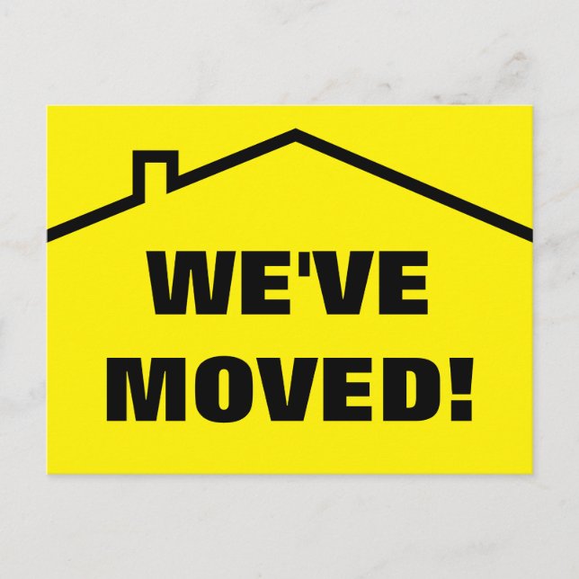 We've moved moving postcards for new address (Front)
