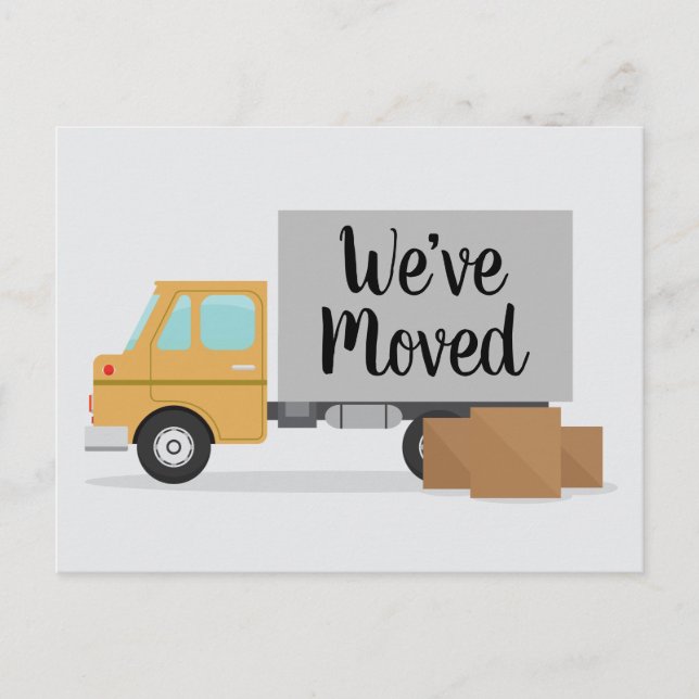 We've Moved Moving Truck Cute Change of Address Postcard (Front)