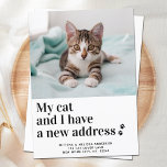 We've Moved My Cat I New Address Pet Photo Moving  Announcement<br><div class="desc">My Cat and I Have A New Address ! Let your best friend announce your move with this cute and funny custom pet photo cat moving announcement card. Personalise with your favourite cat photo, names and your new address. This pet moving announcement is a must for all cat lovers, cat...</div>