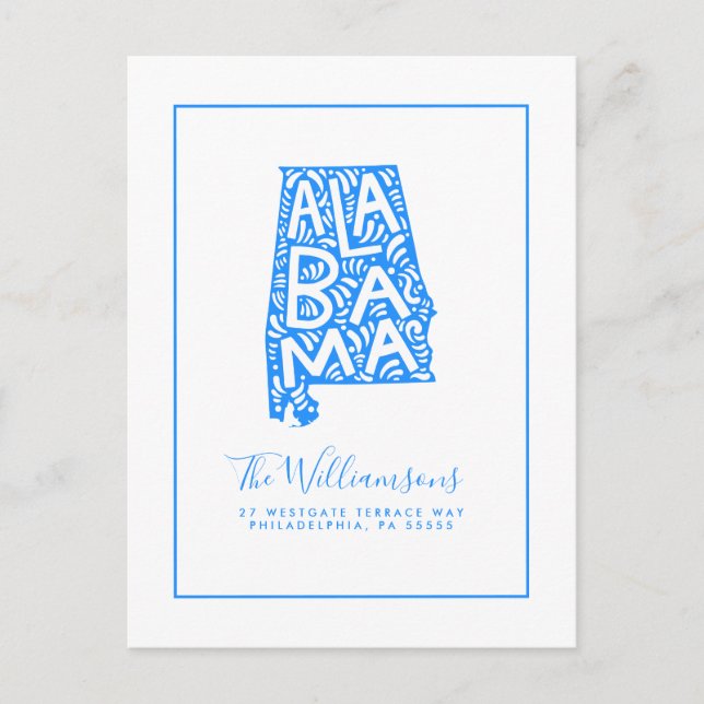 We've Moved | New Address | Alabama Postcard (Front)