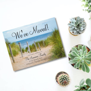 We've Moved New Address Announcement Beach Ocean