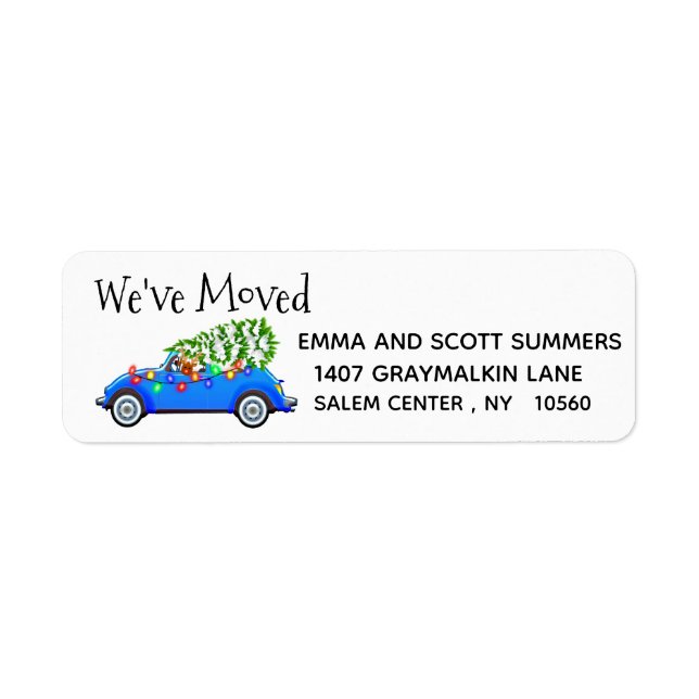We've Moved New Address Announcement Christmas (Front)