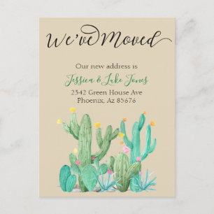 We've  Moved New Address Announcement House Cactus