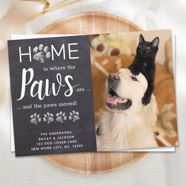 We've Moved New Address Cat Dog Pet Photo Moving Announcement (Creator Uploaded)