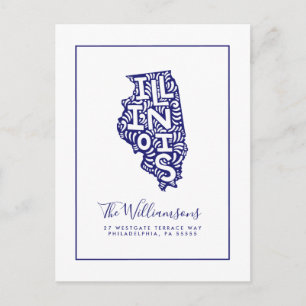 We've Moved   New Address   Illinois Postcard