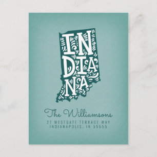 We've Moved   New Address   Indiana Postcard