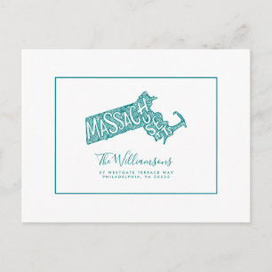 We've Moved   New Address   Massachusetts Postcard