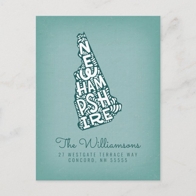 We've Moved | New Address | New Hampshire Postcard (Front)