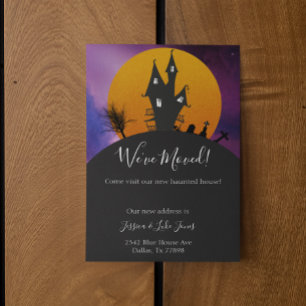 We've Moved New Address Notice Moving Halloween Announcement Postcard