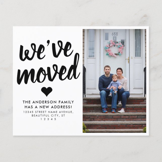 We've Moved New Address Photo Moving Announcement (Front)