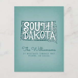 We've Moved   New Address   South Dakota Postcard