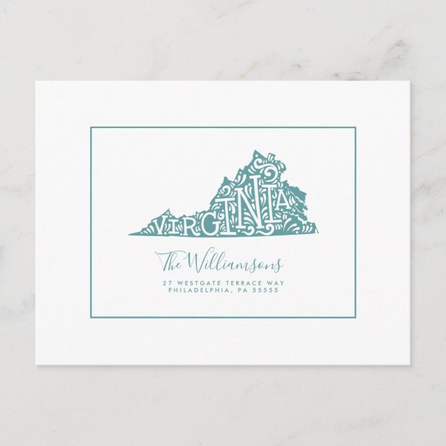 We've Moved | New Address | Virginia Postcard (Front)