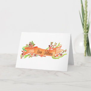 We've Moved/New Address , watercolor Christmas Holiday Card