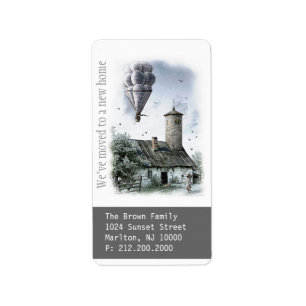 We've Moved! New Home Announcement Address Label