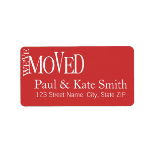 We've Moved! New Home Announcement Address Labels